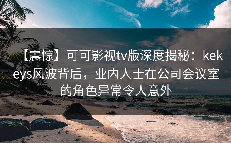 【震惊】可可影视tv版深度揭秘：kekeys风波背后，业内人士在公司会议室的角色异常令人意外